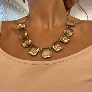 J. Crew Gold Tone Clear Crystal Statement Necklace | J. Crew Crystal Necklace